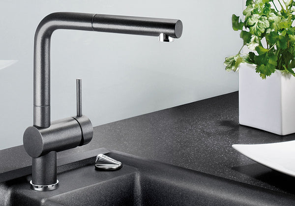 BLANCO - LINUS-S "Pull-Out" Anthracite Kitchen Sink Mixer