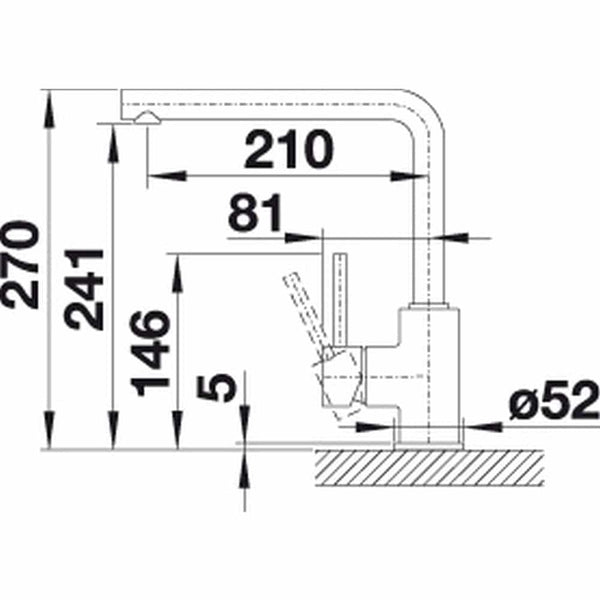 BLANCO - MILA Matt Black Kitchen Sink Mixer