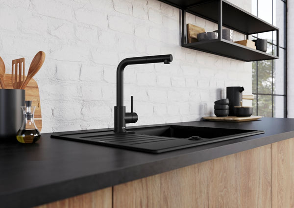 BLANCO - MILA Matt Black Kitchen Sink Mixer