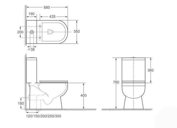 VASILE V-338 - Closed-Coupled Water Closet