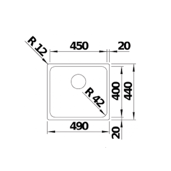 BLANCO - SOLIS 450-U Single-Bowl Stainless Steel Sink