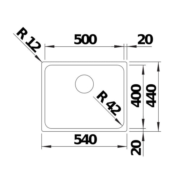 BLANCO - SOLIS 500-U Single-Bowl Stainless Steel Sink