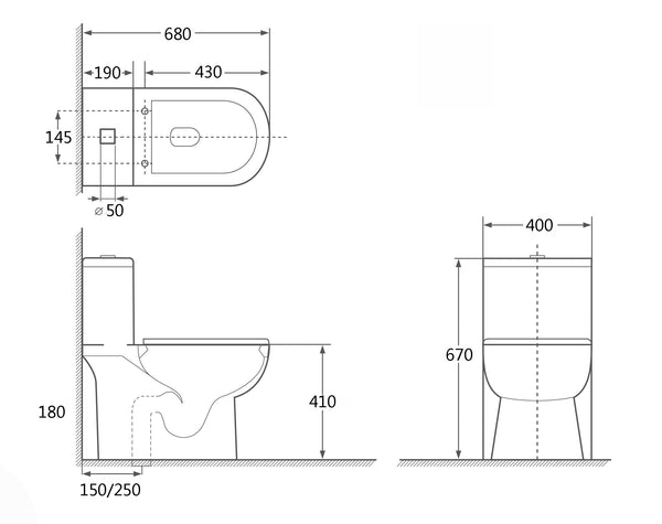 VASILE V-518 - One-Piece Water Closet