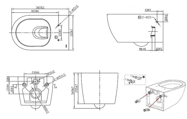 BRAVAT C2190UW - Wall-Hung Water Closet