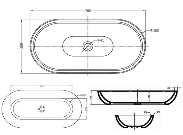 BRAVAT C22185W - Counter-top Wash Basin