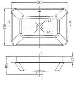 BRAVAT C22206W - Semi-Insert Wash Basin