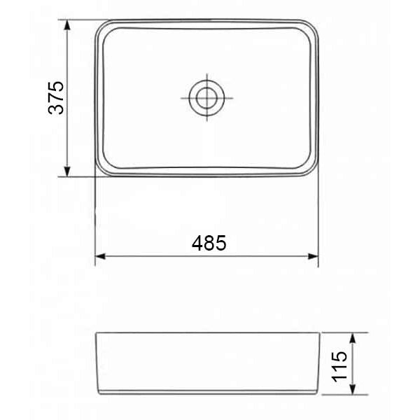 BRAVAT C22328W - Counter-top Wash Basin