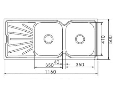 ENGLEFIELD - ET-12 Compact Double-Bowl Stainless Steel Sink