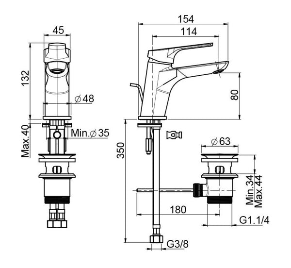 SERIE 4 - Basin Mixer F3761CR