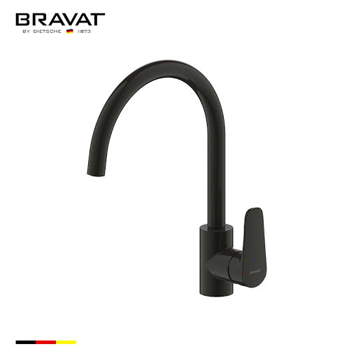 BRAVAT "Source" Kitchen Sink Mixer (Matt Black)