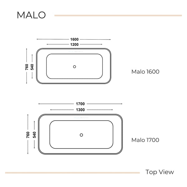 MALO Free-standing Acrylic Bathtub