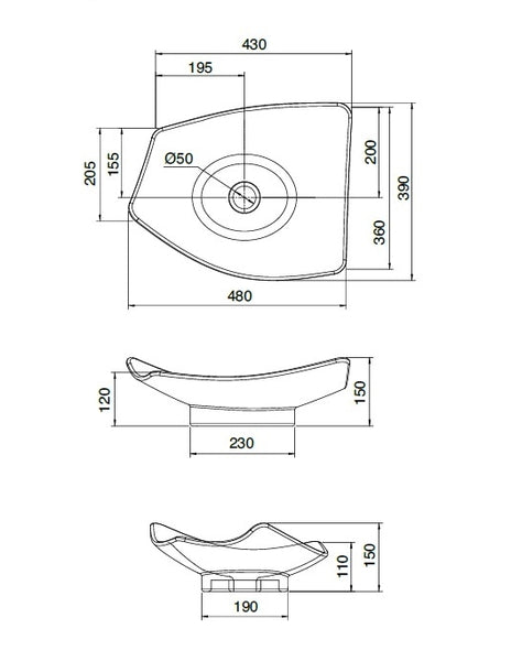 KONG 50 - Counter-Top Wash Basin