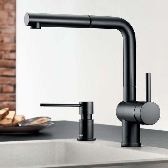 BLANCO - LINUS-S "Pull-Out" Matt Black Kitchen Sink Mixer