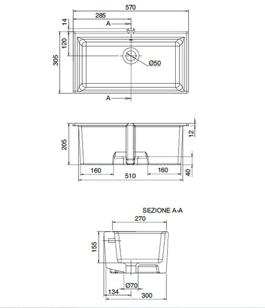 MIKY 50 - Under-Counter Wash Basin
