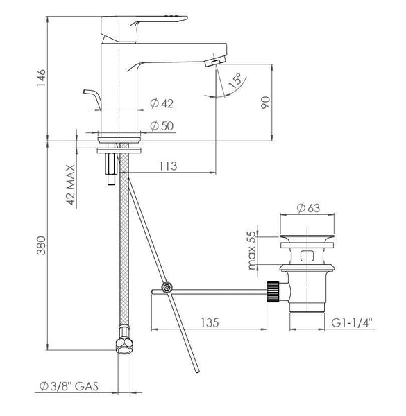 New Road - NR-118 Basin Mixer