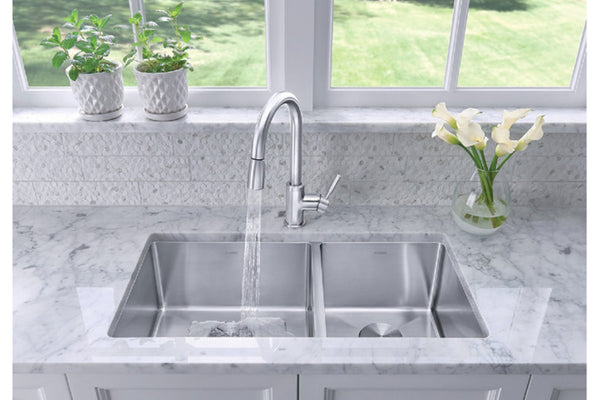 BLANCO - QUATRUS 435/285-IU-BBL Double-Bowl Stainless Steel Sink