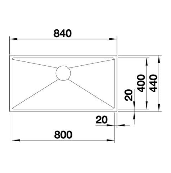 BLANCO - QUATRUS 800-IU Single-Bowl Stainless Steel Sink