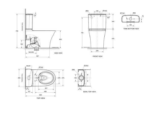AMERICAN STANDARD "Signature" CL26225 - Closed-Coupled Water Closet