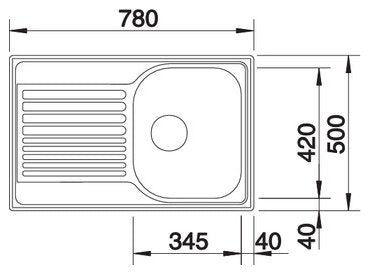 BLANCO - TIPO 45S Compact Single-Bowl Stainless Steel Sink