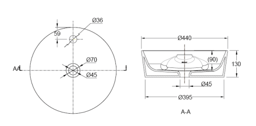 BRAVAT C22239W-1 - Counter-top Wash Basin