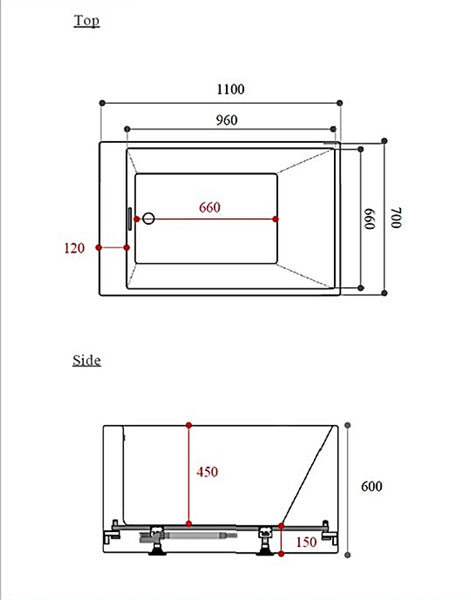 BROXX Free-standing Acrylic Bathtub