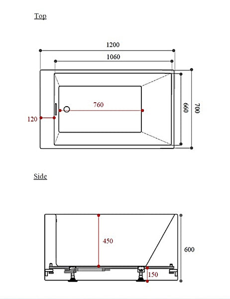 BROXX Free-standing Acrylic Bathtub