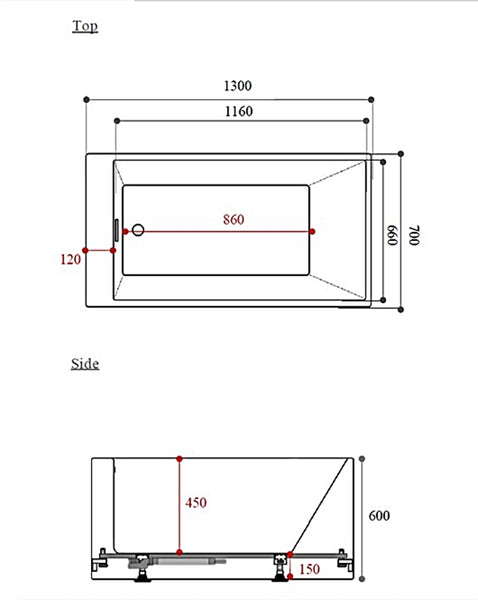 BROXX Free-standing Acrylic Bathtub