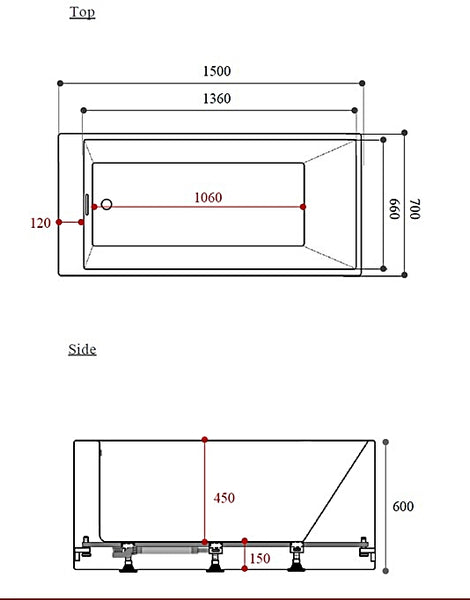 BROXX Free-standing Acrylic Bathtub