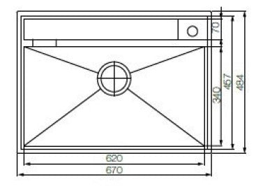 ELKAY - EC-22105  Single-Bowl Stainless Steel Sink