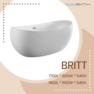 BRITT Free-standing Acrylic Bathtub