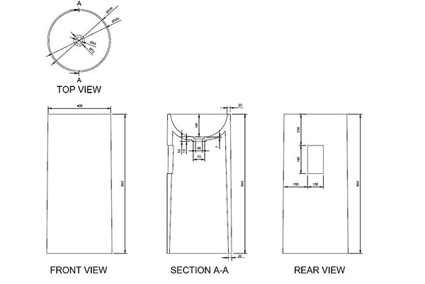 NIAGARA P40 - Floor-standing Wash Basin