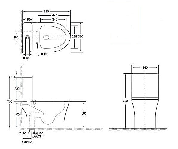 VASILE V-628 - One-Piece Water Closet