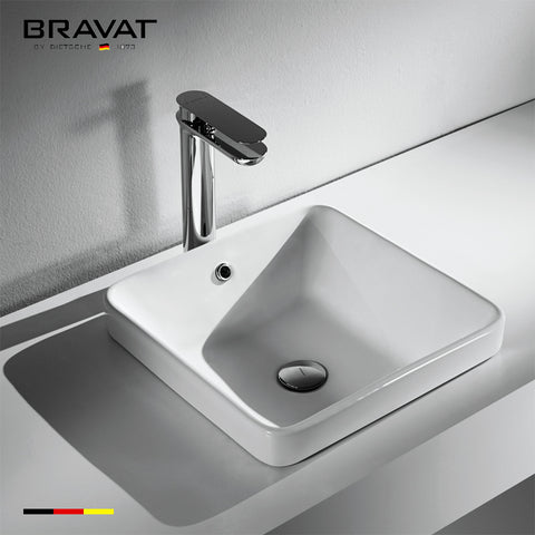 BRAVAT C22327W - Semi-Insert Wash Basin