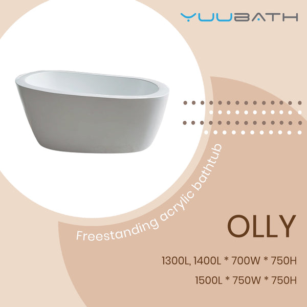 "OLLY"  Free-standing Acrylic Bathtub