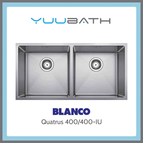 BLANCO - QUATRUS 400/400-IU Double-Bowl Stainless Steel Sink