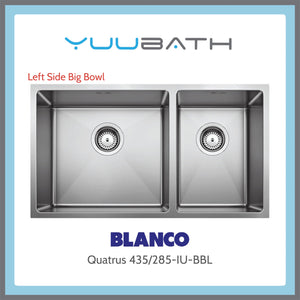 BLANCO - QUATRUS 435/285-IU-BBL Double-Bowl Stainless Steel Sink